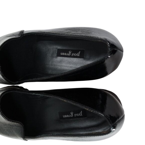 Paul Green Patent Leather Black Loafers Size UK 6 US 8.5 Slip On Uptown Almond - Picture 6 of 13